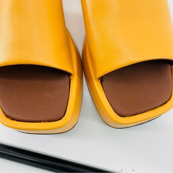 Alohas Janice Platform Sandals‎ Slides Orange Svegan  90s Y2K EU41 10-10.5 - Picture 4 of 14